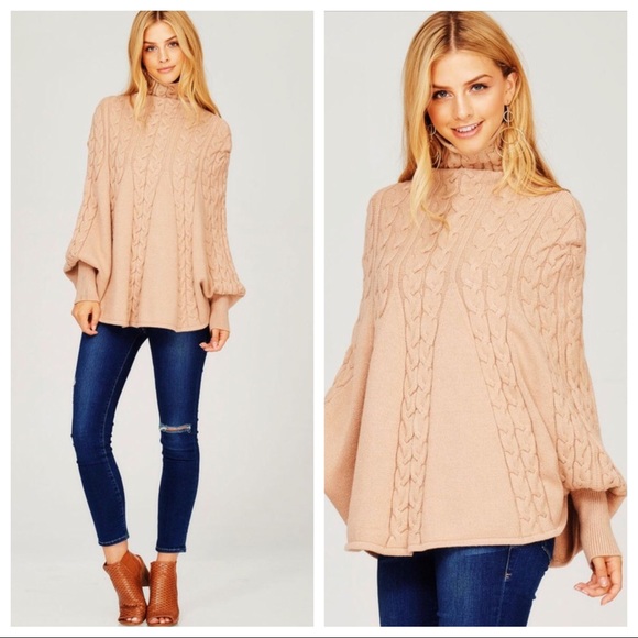 •LAST 1• Supersoft Chenille Chunky Cable Poncho - Picture 7 of 7