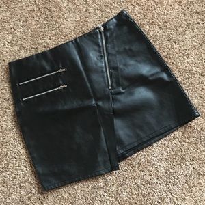 Faux leather H&M skirt