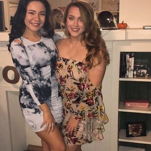 Off the shoulder dress with the flowy sleeves