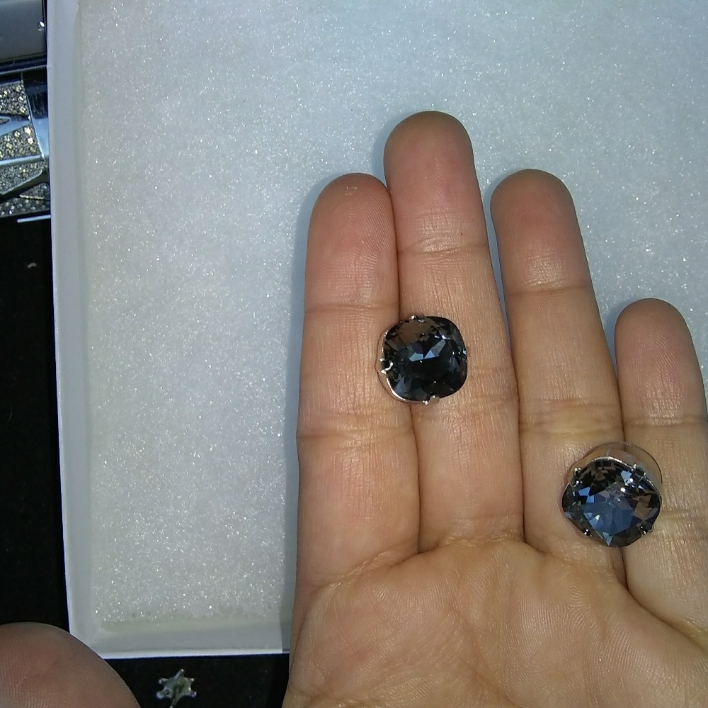 Dark Blue Stud Earrings
