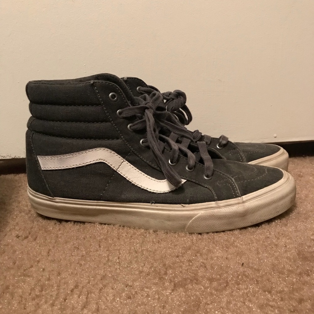 Grey high top vans