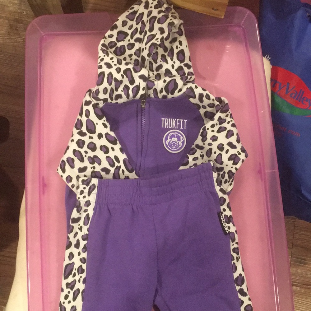 Trukfit Purple Cheetah Print Toddler Sz 18mo