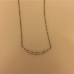 Crescent bar necklace - Fossil