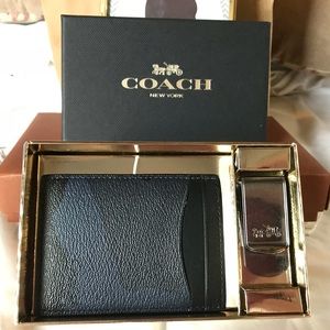 Coach Id case blue camo gift set