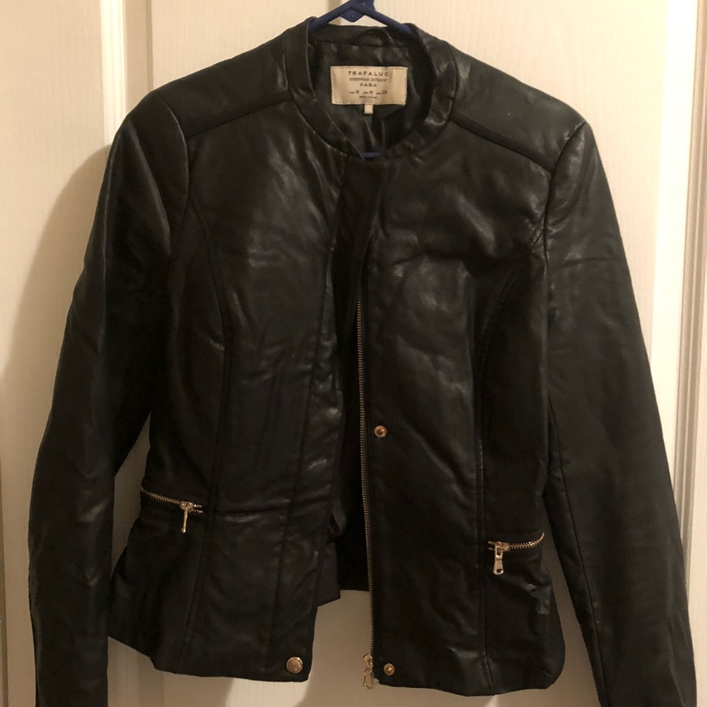 Peplum Leather Jacket
