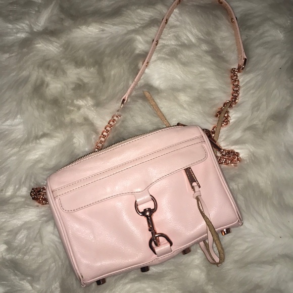 Rebecca Minkoff Mini M.A.C. crossbody handbag in quartz pink rose gold hardware - Picture 4 of 10