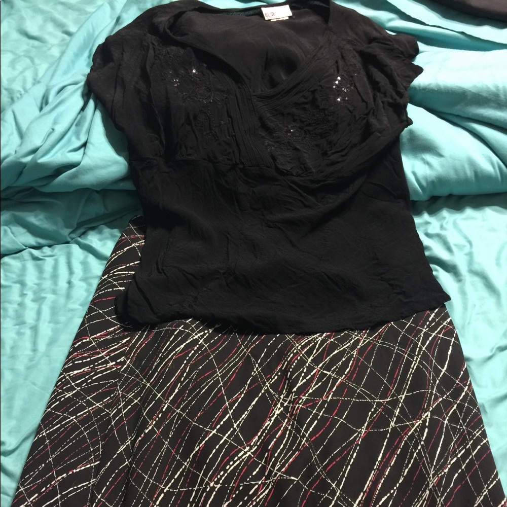 Skirt and blouse