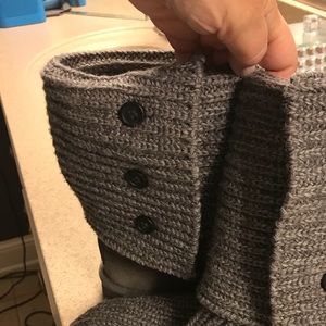 Uggs Grey Sweater Boots Classic Cardy