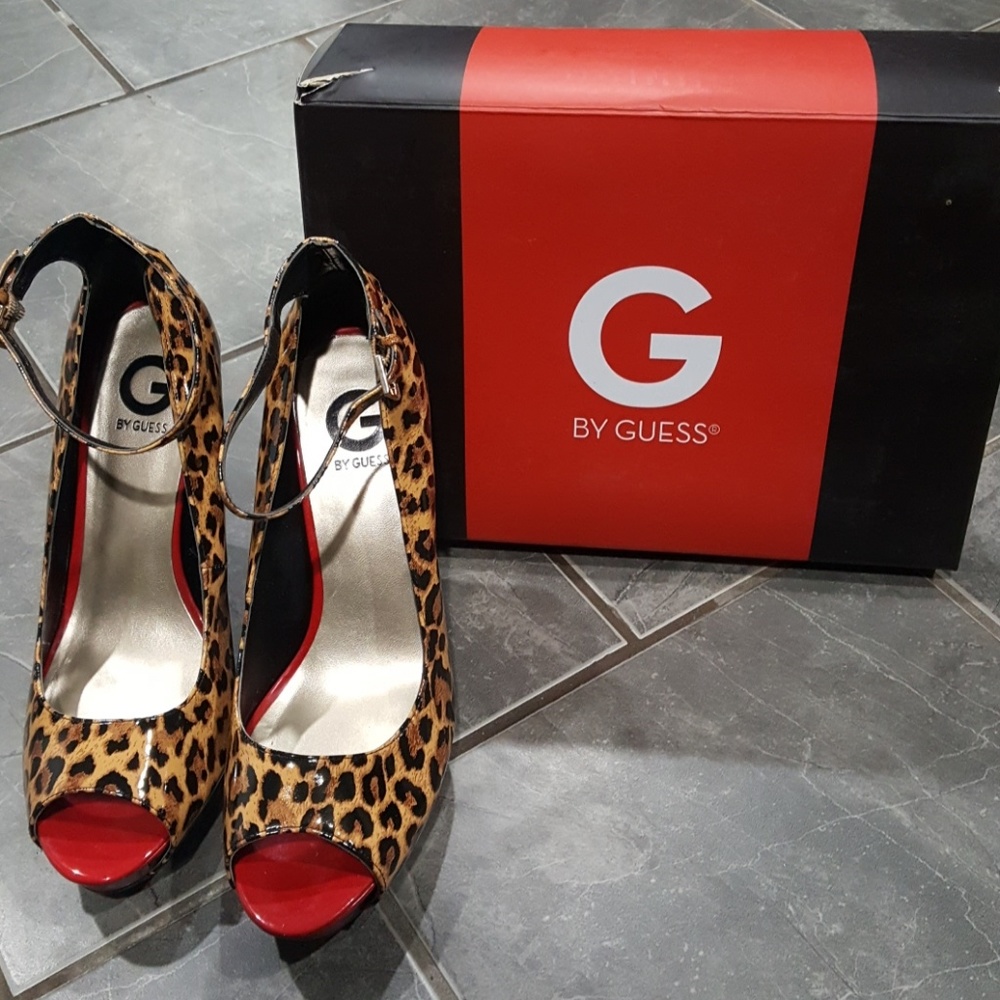 Guess leopard heels