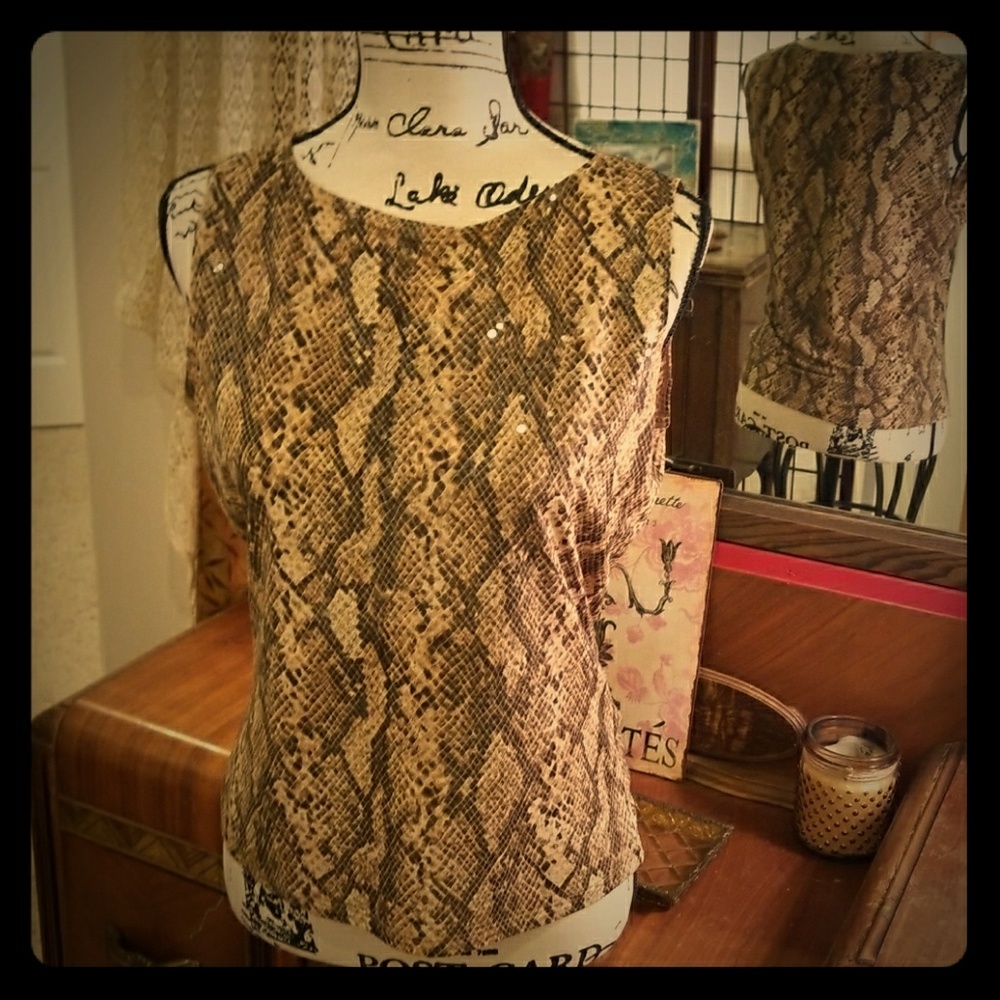 Sexy Snakeskin Sequin Tunic