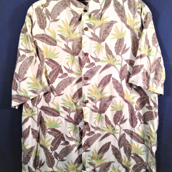 Morrow Bay Cream Floral XL Hawaiian Shirt - Picture 3 of 6