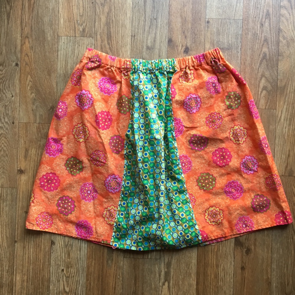 Patchwork Floral Mini Skirt - image 2