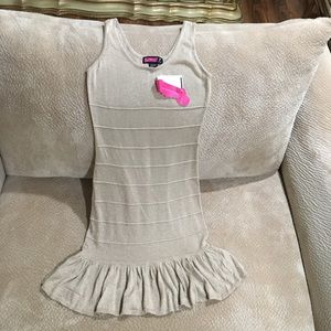 Say What New w/tag Tan w/Gold Sparkles