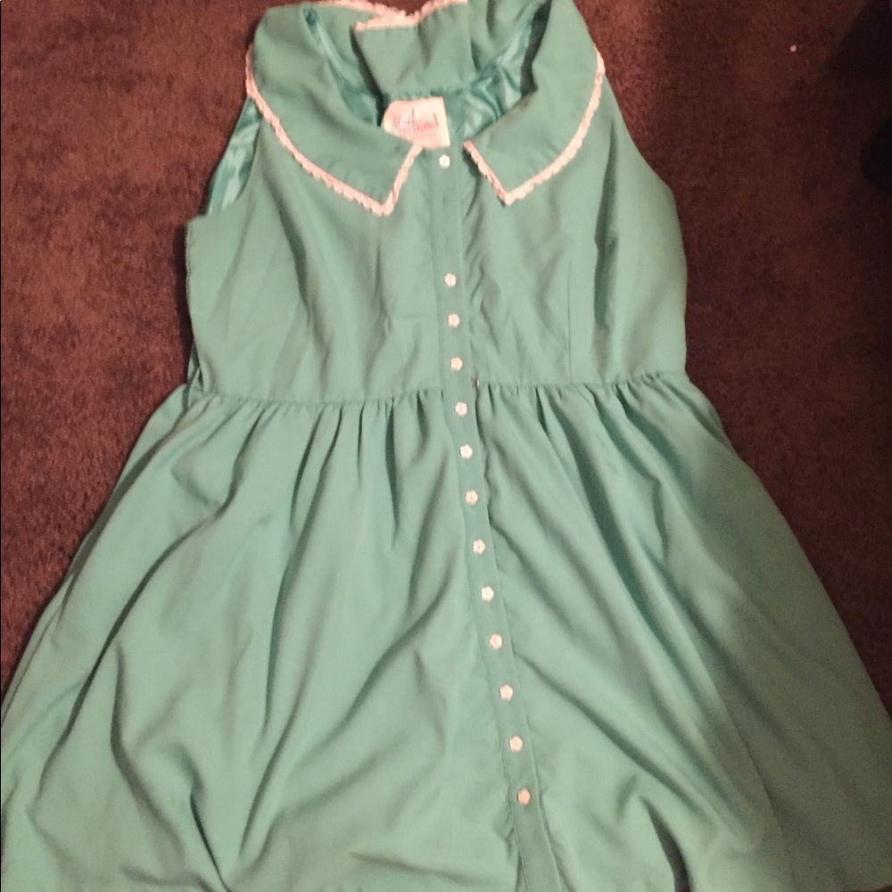 Mint vintage sleeveless dress