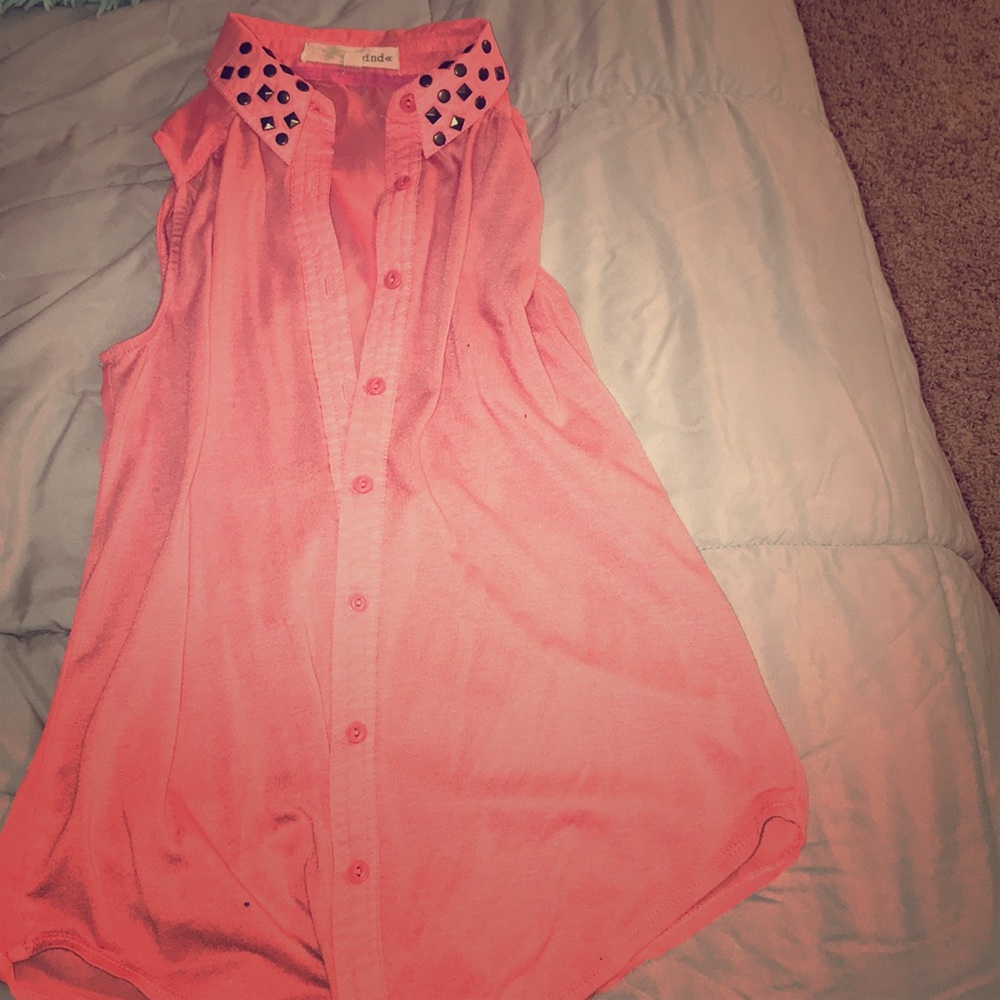 Studded blouse tank top