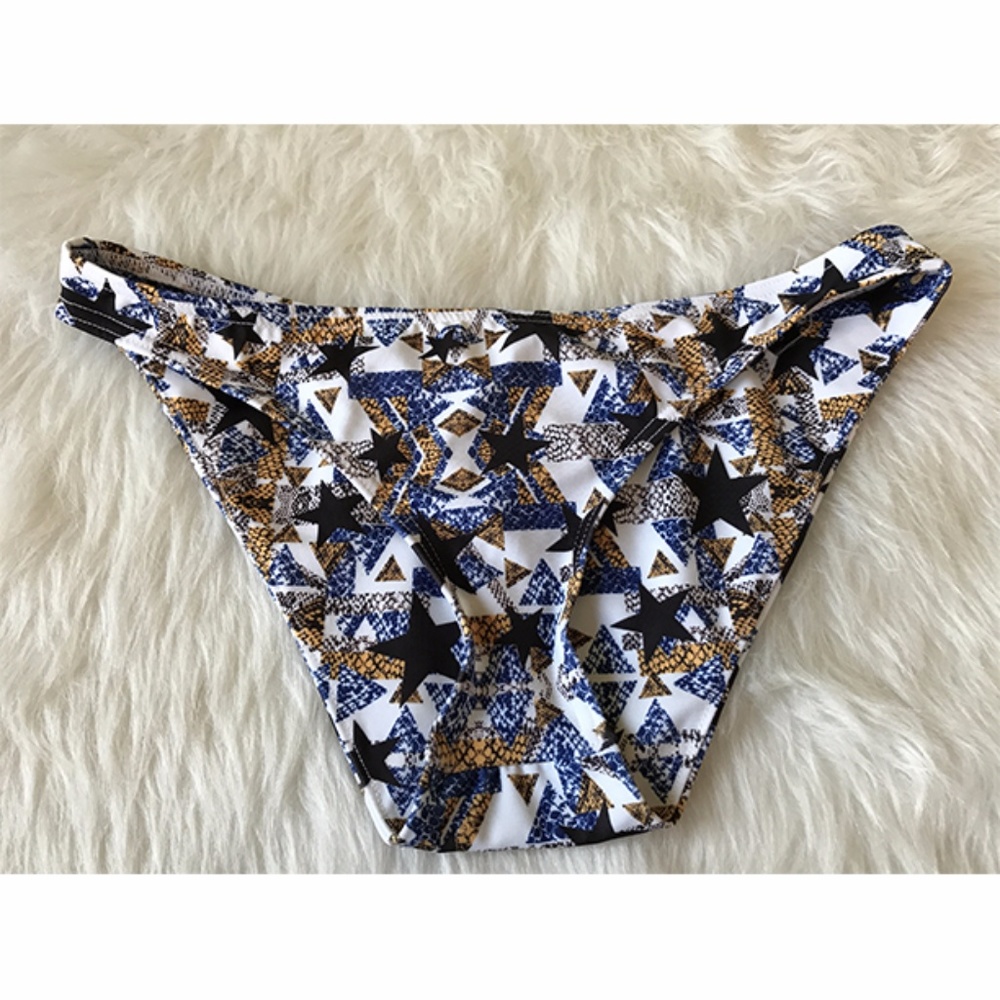 Asos Swim Blue Black Geo Bikini Bottom 6