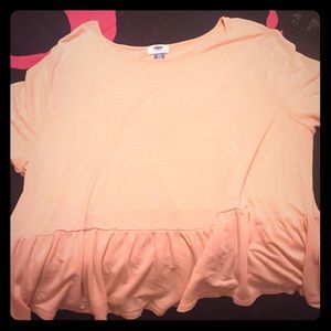 Blush pink peplum top