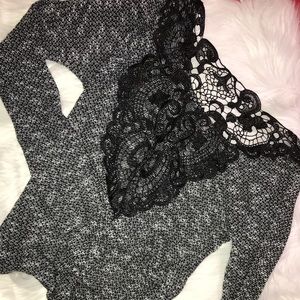 Lace back long sleeve