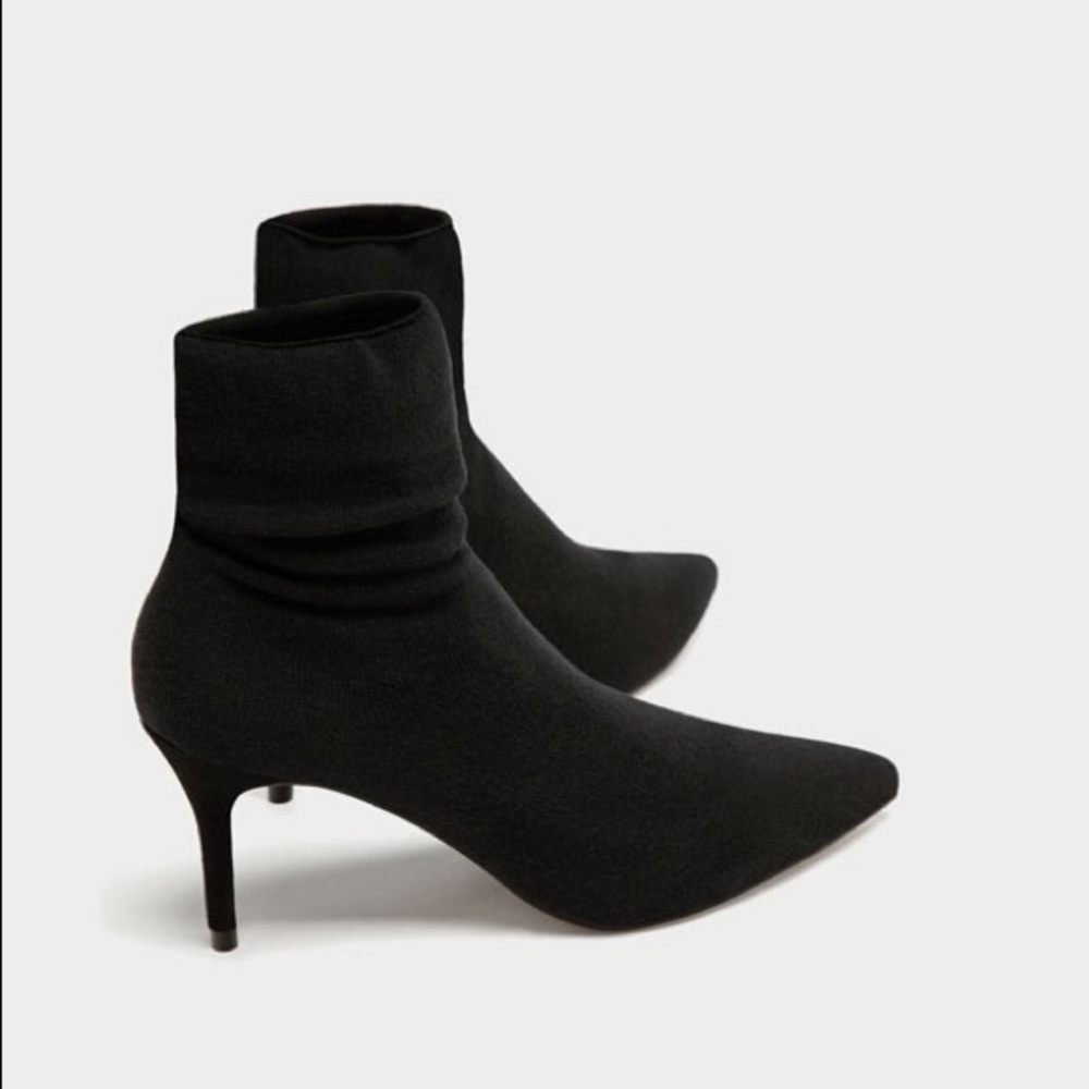 Zara Sock Style Ankle Boot SOLD OUT LIKE NEW