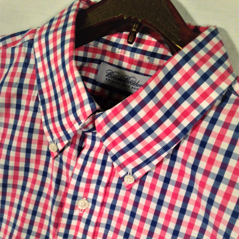 Brooks Brothers Checkered Short Sleeve XL Shirt