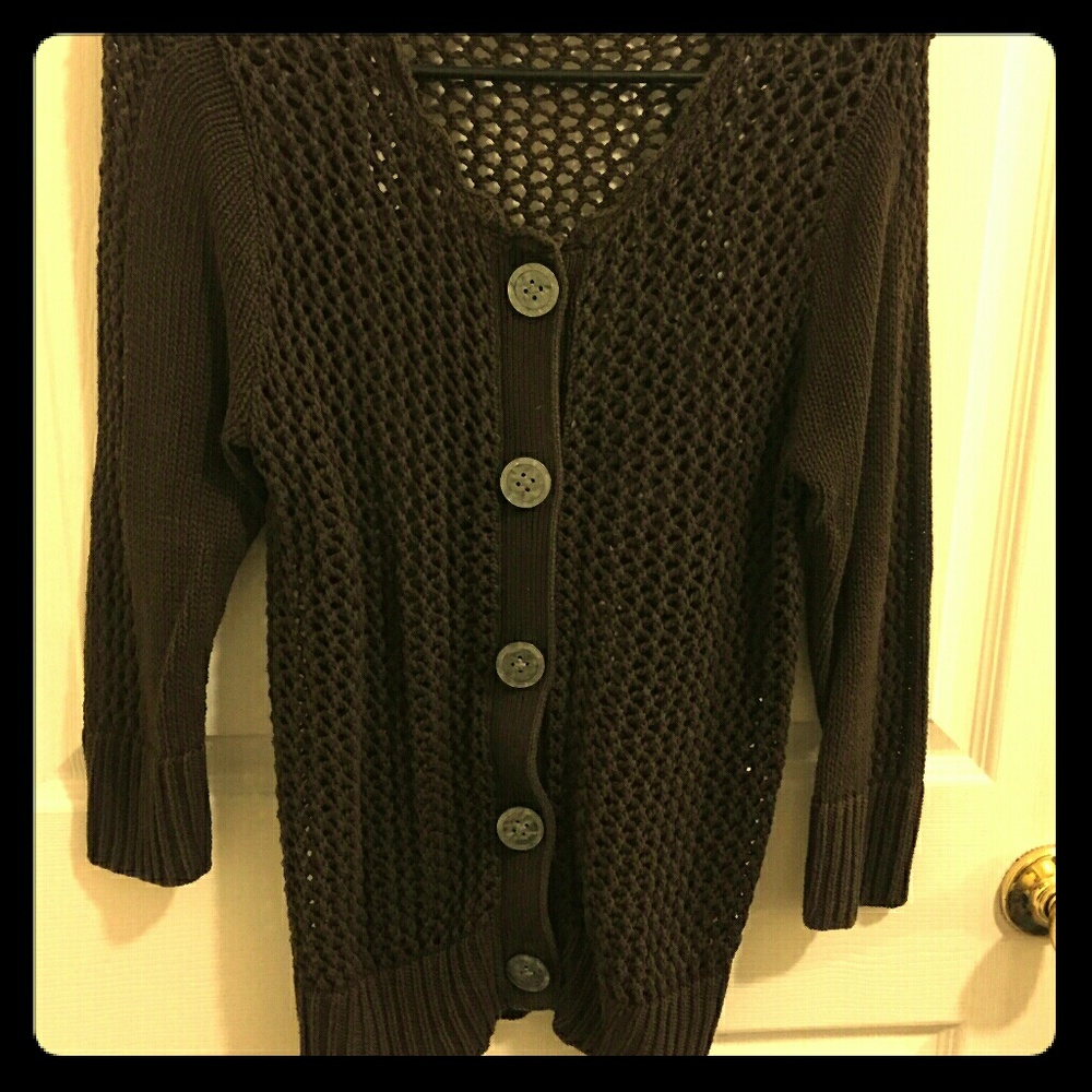 Gap ~ Brown Crochet Knit Cardigan