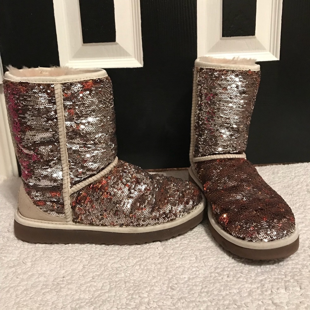 Silver Sequin Uggs