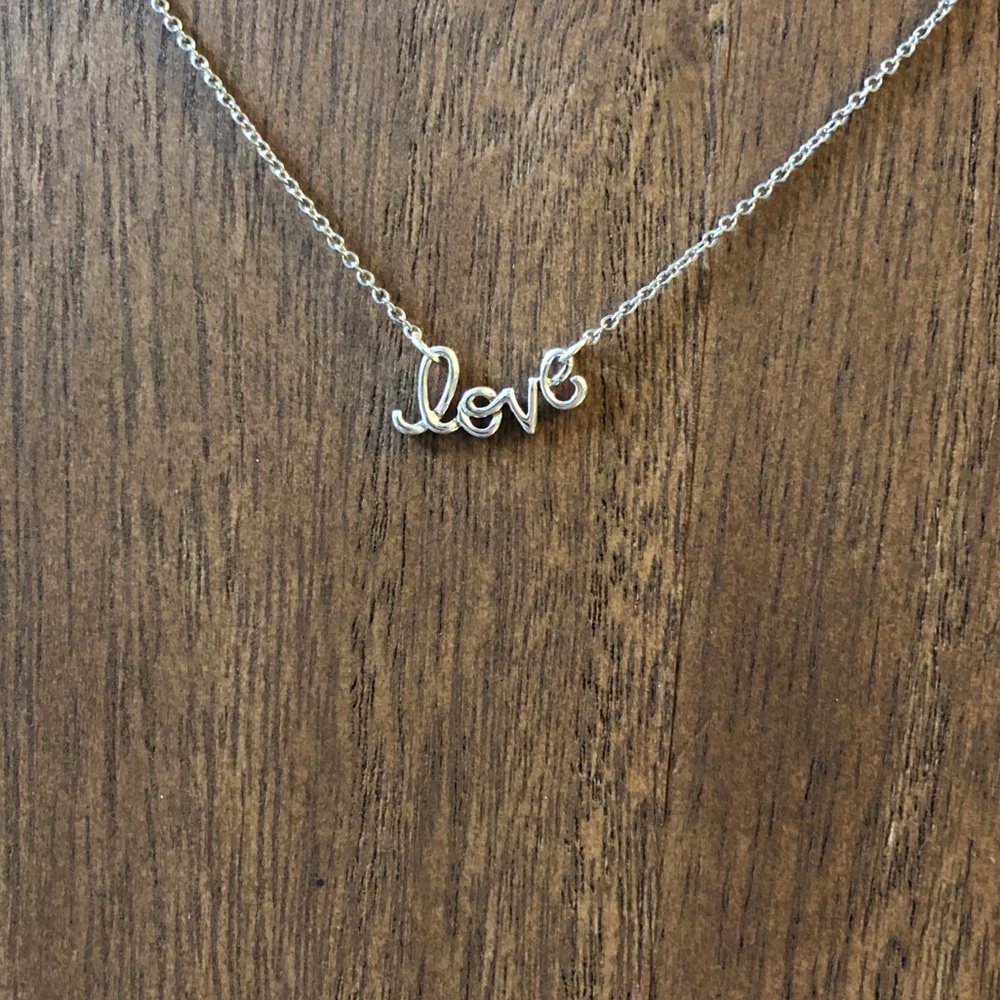 Sterling silver LOVE necklace