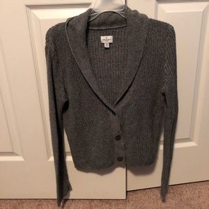 Short Gray knitted Cardigan