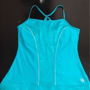 Blue workout tank