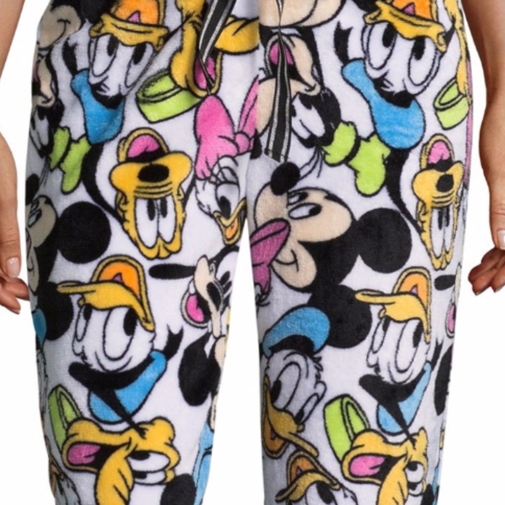 NWT Disney Mickey and Friends Plush Pajama Pants