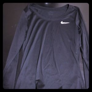 Black long sleeve Nike workout top
