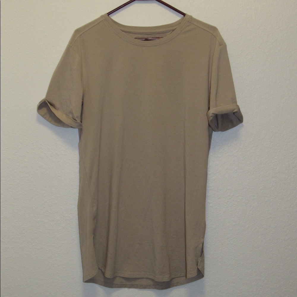 Alphalete Tan Rolled Muscle Tee