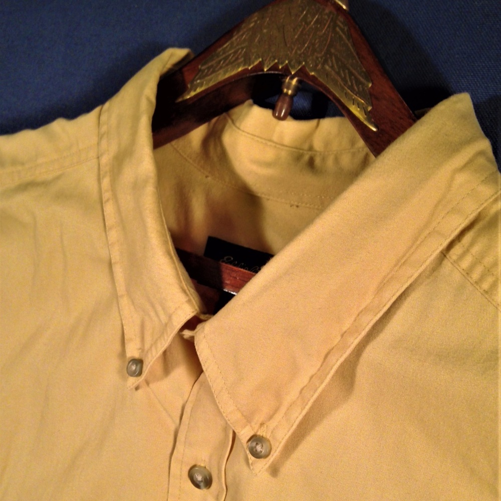 Eddie Bauer Yellow Short Sleeve XXL Shirt