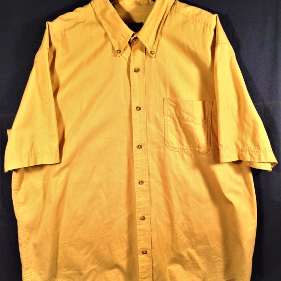 Eddie Bauer Yellow Short Sleeve XXL Shirt - Picture 3 of 6