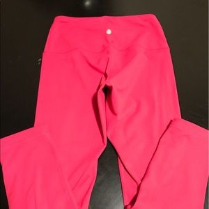 Hot pink workout leggings