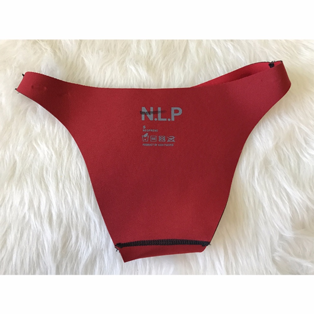N.L.P. Neoprene Red Bikini Bottom Size Small