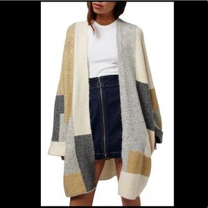 Topshop Patchwork Oversized Cardigan