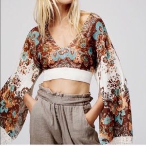 Free People Bell Sleeve Cropped Top SALE!!!