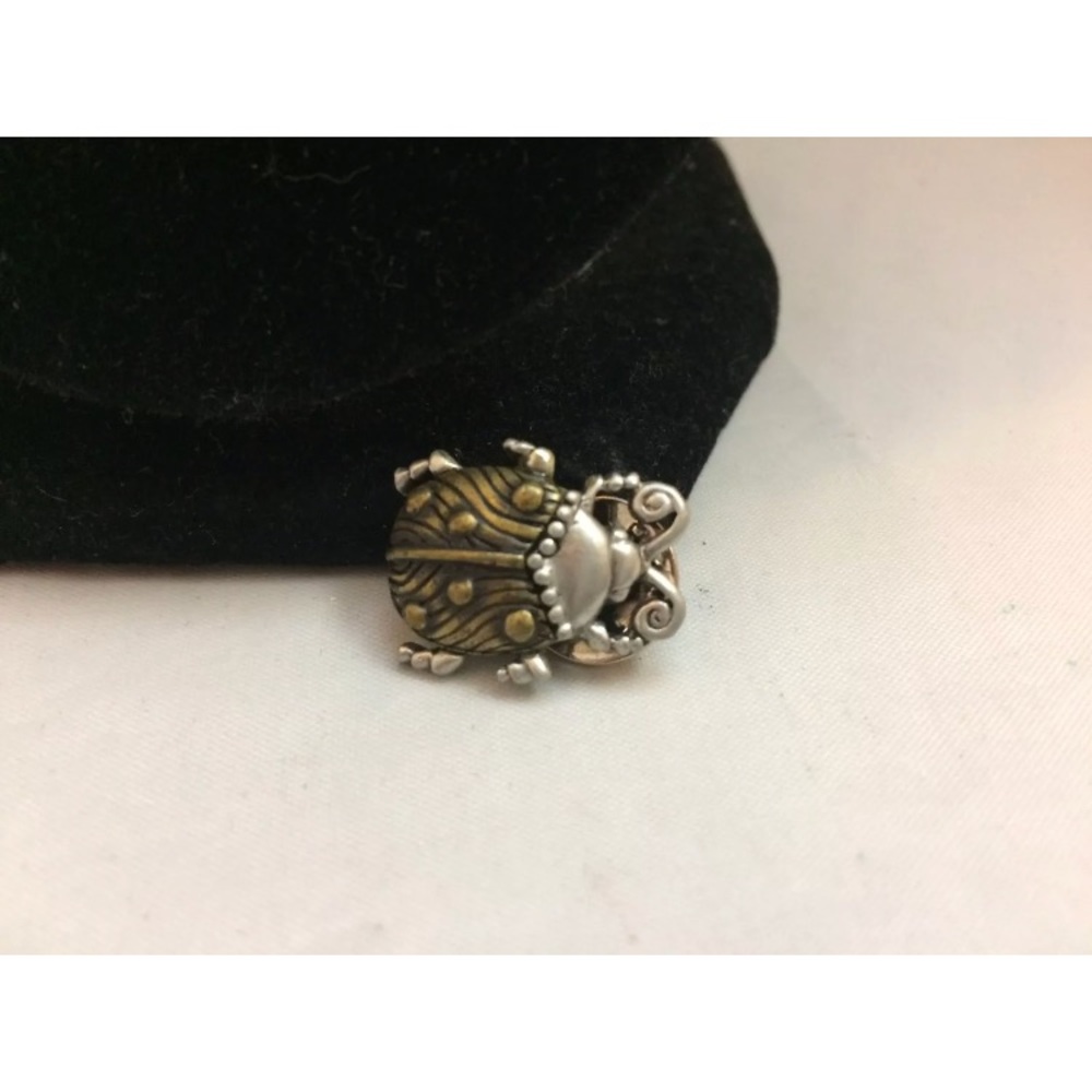 SOLD JJ Jonette Pewter Rare Ladybug Tac/Lapel Pin