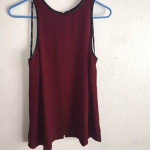 Maroon top