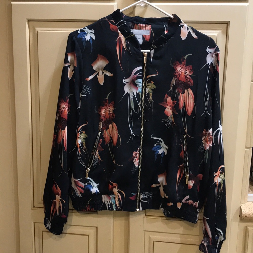 H&M floral bomber jacket