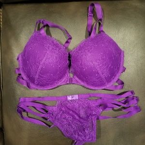 Victoria's Secret Strappy Push Up Bra and Panty