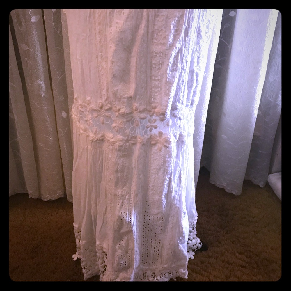 Baraschi Lace Punctured Maxi Skirt, Anthropologie