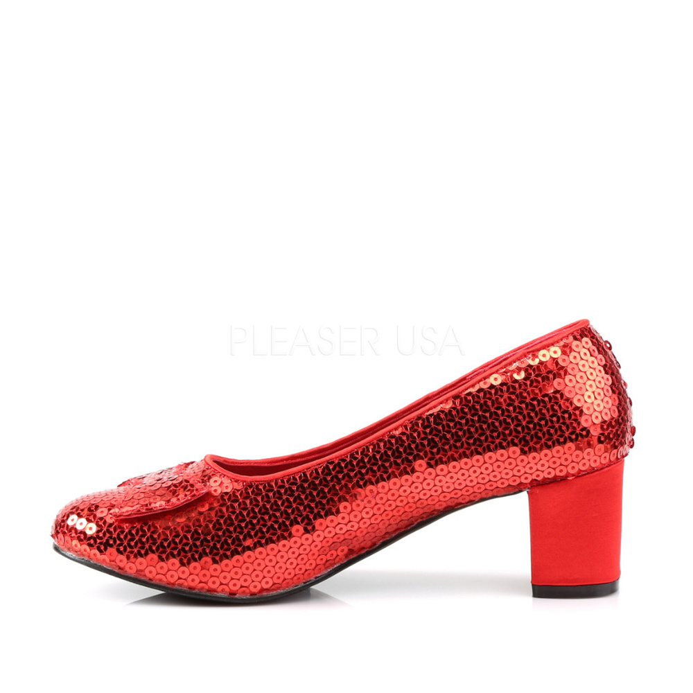 Holiday Pin Up Sequin High Heel Shoes - Picture 3 of 5