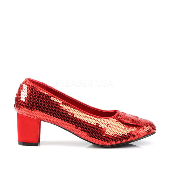 Holiday Pin Up Sequin High Heel Shoes - Picture 5 of 5