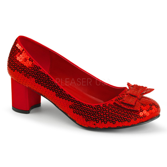 Shoes - Holiday Pin Up Sequin High Heel Shoes