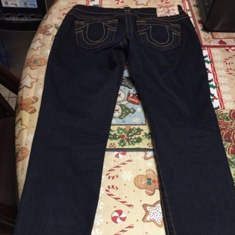 Skinny navy True Religion jeans!