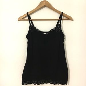 White House Black Market lace v-neck tank top