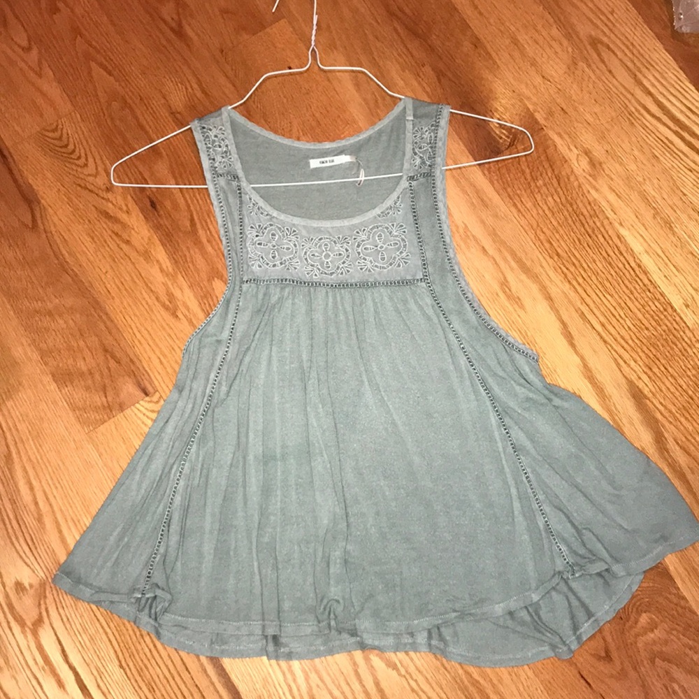 Peasant Style Kimchi Blue Flowy Tank
