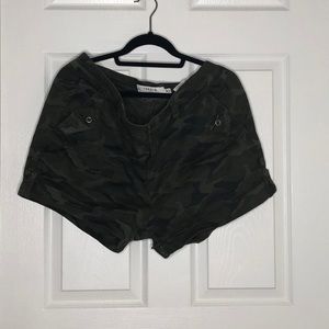 Camo green shorts
